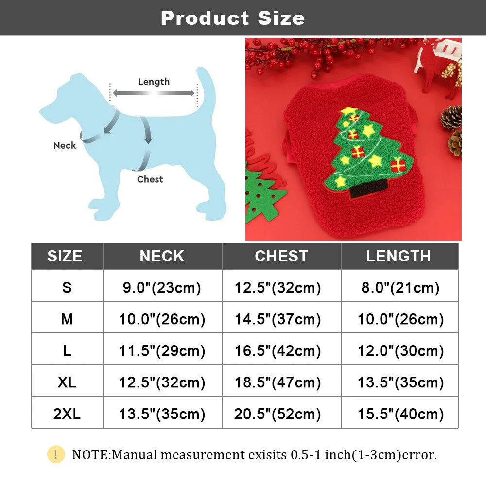 Christmas Dog Cat Clothes Festival Apparel for Small Dogs Winter Coat Santa Costume Pet Clothing Hoodie for Chihuahua Yorkies
