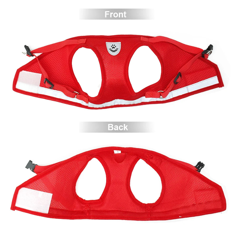 Dog Harness for Chihuahua Pug Small Medium Dogs Nylon Mesh Puppy Cat Harnesses Vest Reflective Walking Lead Leash Petshop