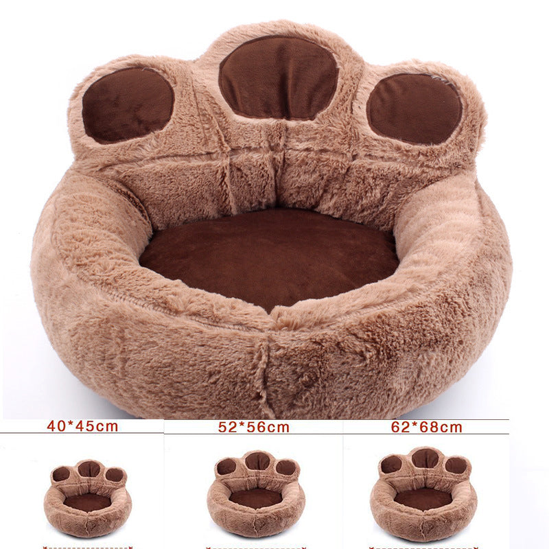 Niche pour chien d'intérieur en forme de patte d'ours