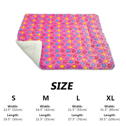 Bone Print Dog Bed Mat Warm Thick Fleece Pet Sofa Cushion Pad Winter Puppy Cat Bed Matress for Small Medium Large Dog Pitbull