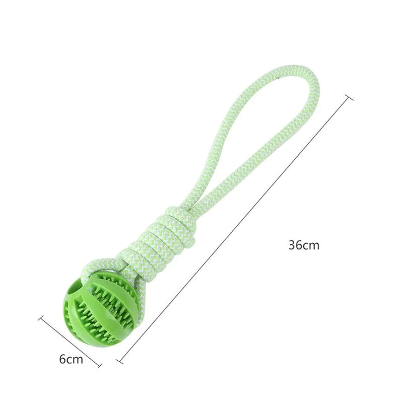 New Dog Toy Hand Pull Leaky Food Ball Molars Anti-Bite Woven Cotton Rope Chewing Interactive Pet Tooth Cleaning Toy Dog Supplies
