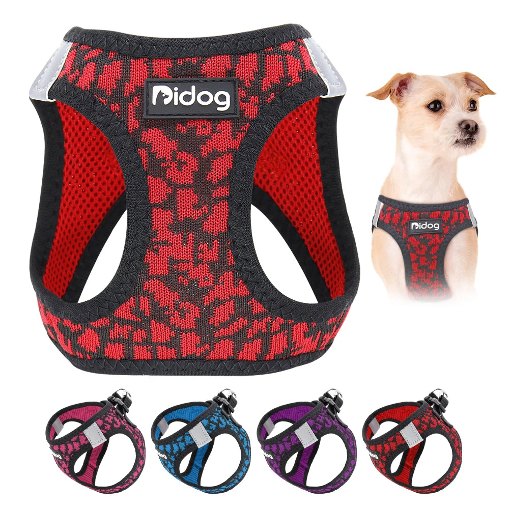 Breathable Dog Harness and Leash Set Reflective Mesh Pet Puppy Harness Vest Lead Leahes Chihuahua Harness for Small Dogs