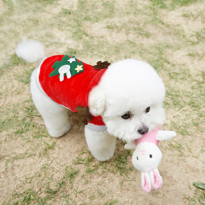 Christmas Dog Cat Clothes Festival Apparel for Small Dogs Winter Coat Santa Costume Pet Clothing Hoodie for Chihuahua Yorkies