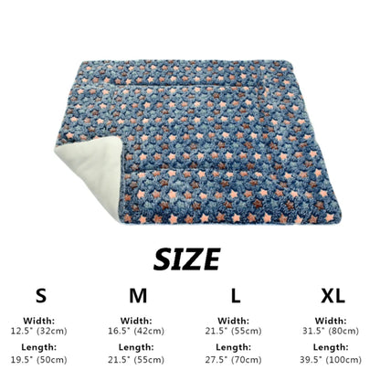 Bone Print Dog Bed Mat Warm Thick Fleece Pet Sofa Cushion Pad Winter Puppy Cat Bed Matress for Small Medium Large Dog Pitbull