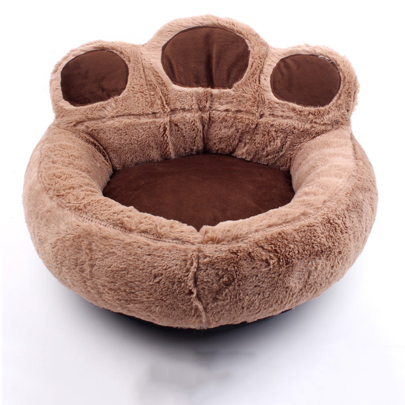 Niche pour chien d'intérieur en forme de patte d'ours