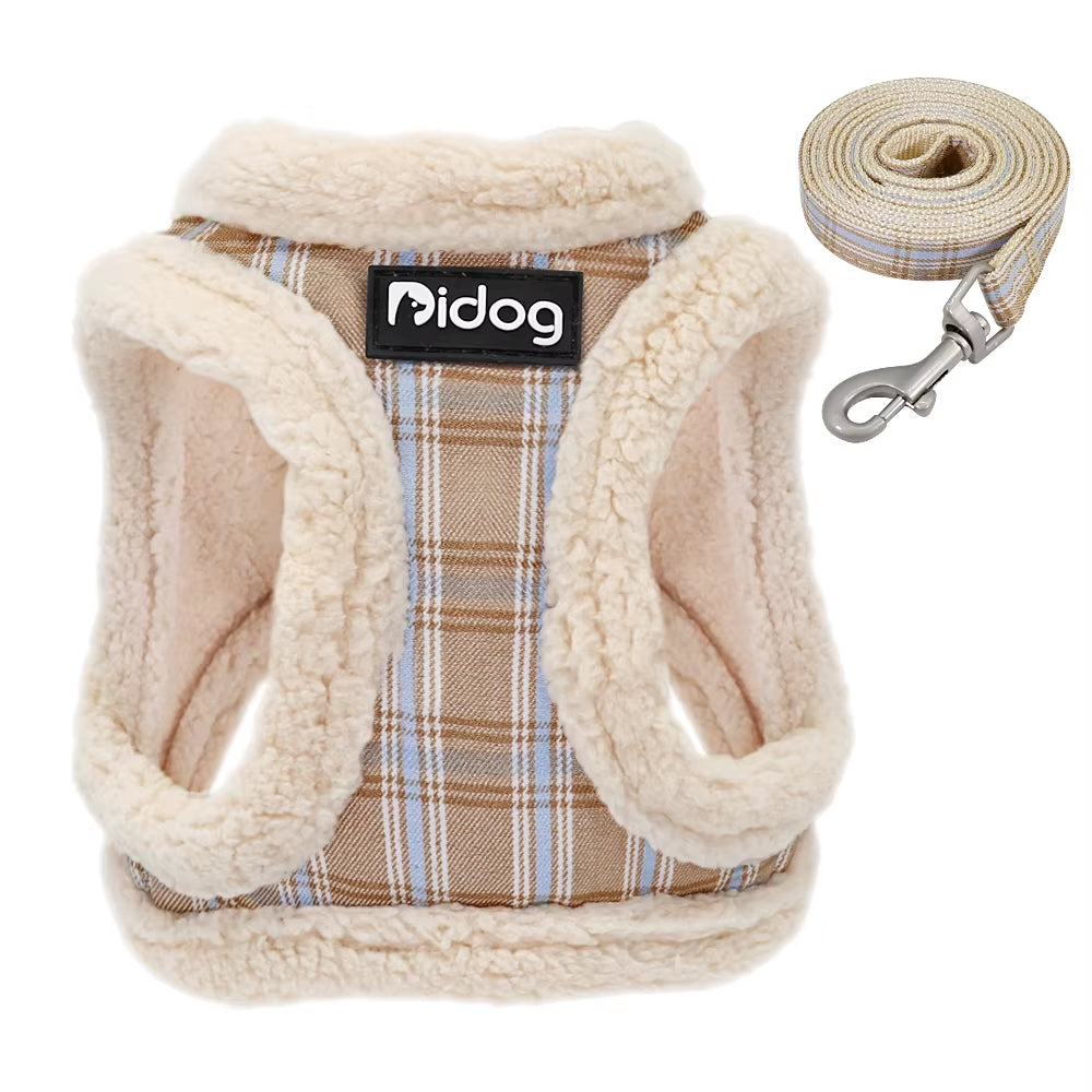 Cute Pet Cat Harness Vest Soft Padded Chihuahua Puppy Cat Harness Collar Adjustable Walking Leash for Small Medium Dogs Cats