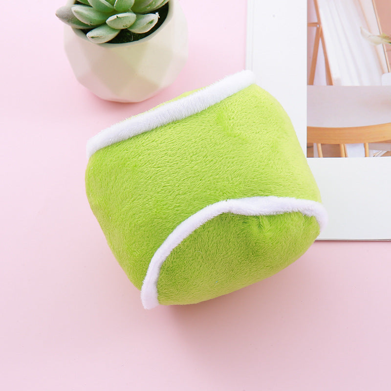 Jouet en peluche avec balle simulant un couinement