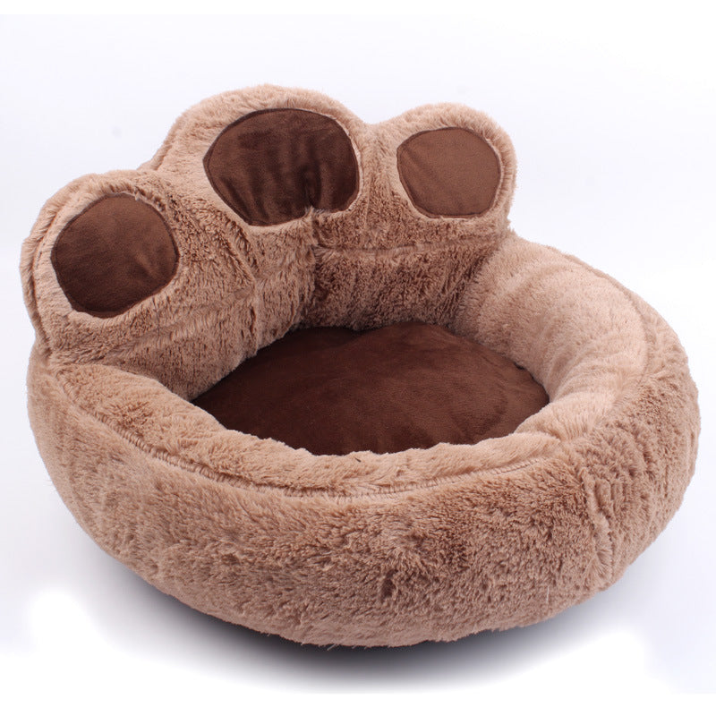 Niche pour chien d'intérieur en forme de patte d'ours