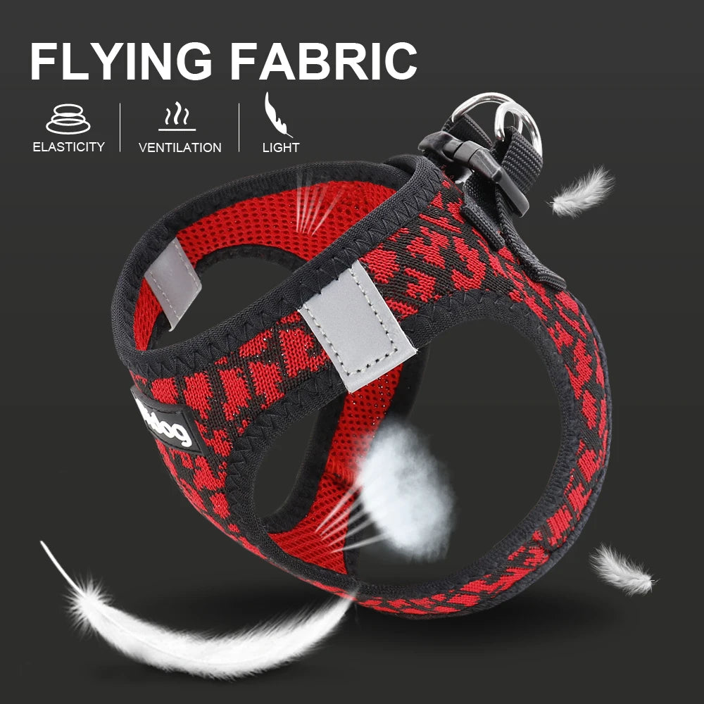 Breathable Dog Harness and Leash Set Reflective Mesh Pet Puppy Harness Vest Lead Leahes Chihuahua Harness for Small Dogs