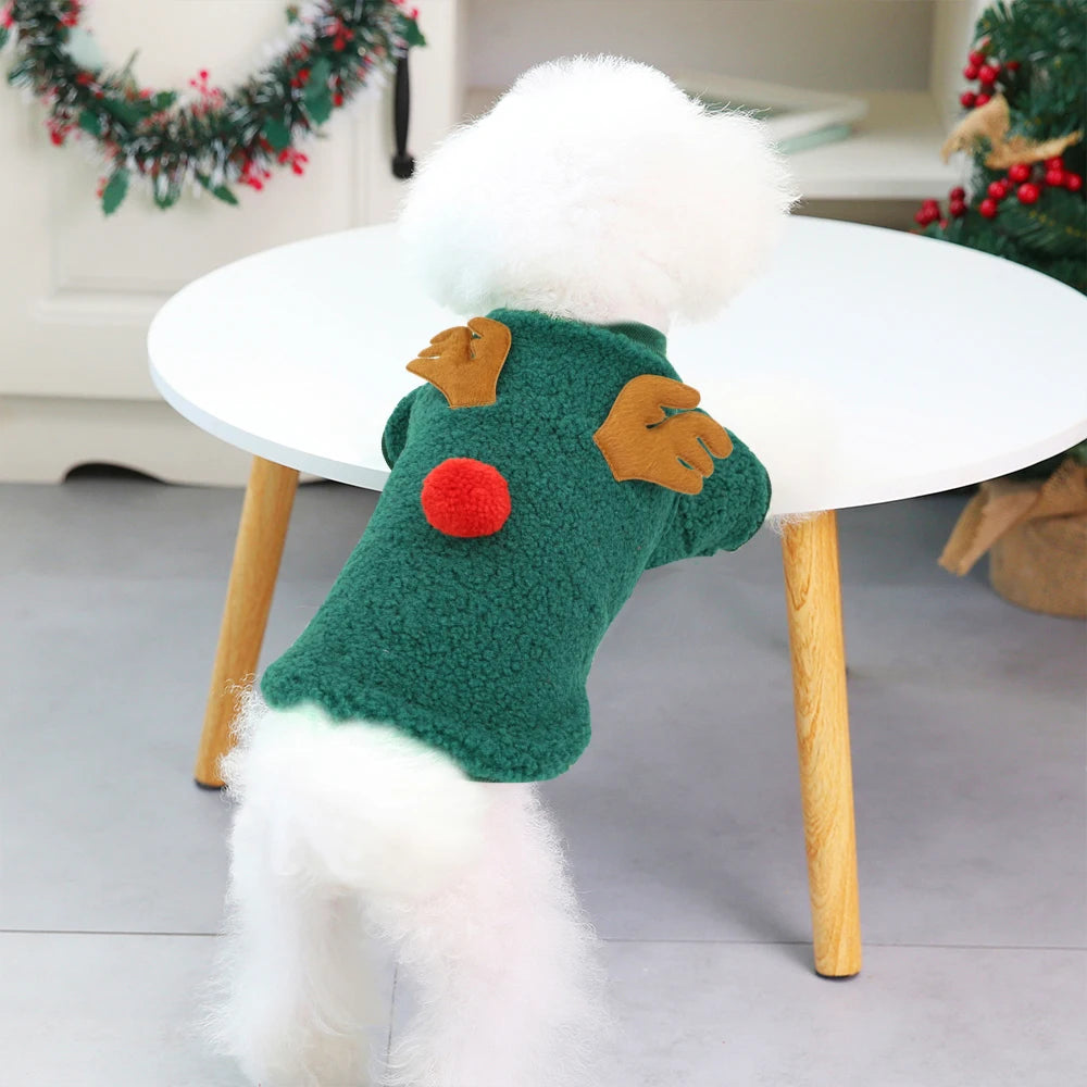 Christmas Dog Cat Clothes Festival Apparel for Small Dogs Winter Coat Santa Costume Pet Clothing Hoodie for Chihuahua Yorkies