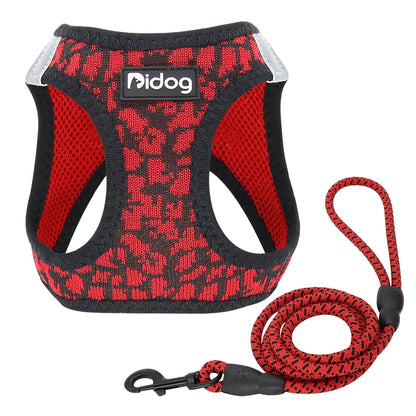 Breathable Dog Harness and Leash Set Reflective Mesh Pet Puppy Harness Vest Lead Leahes Chihuahua Harness for Small Dogs