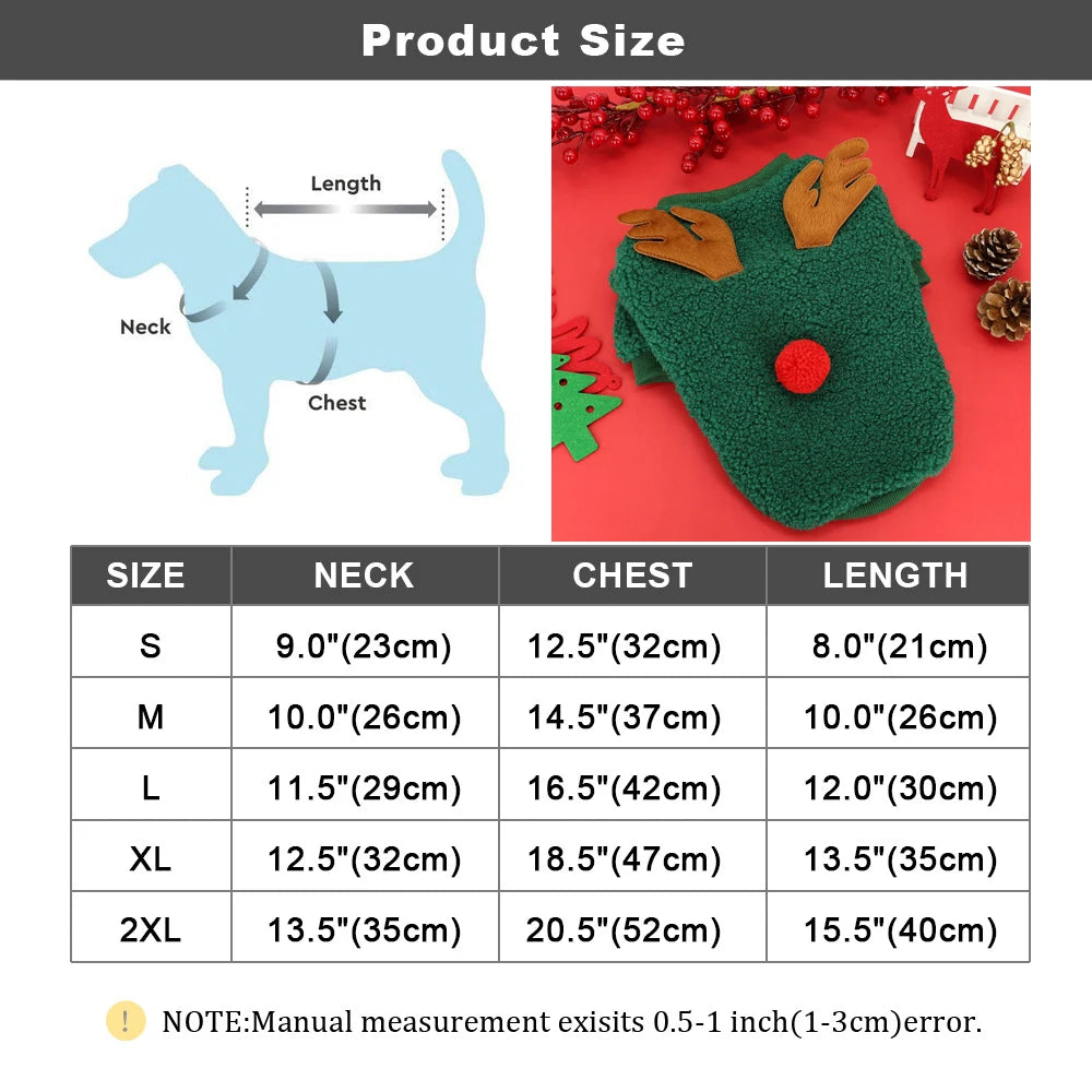 Christmas Dog Cat Clothes Festival Apparel for Small Dogs Winter Coat Santa Costume Pet Clothing Hoodie for Chihuahua Yorkies